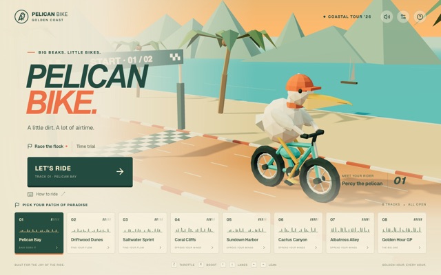 The Pelican Bike title screen