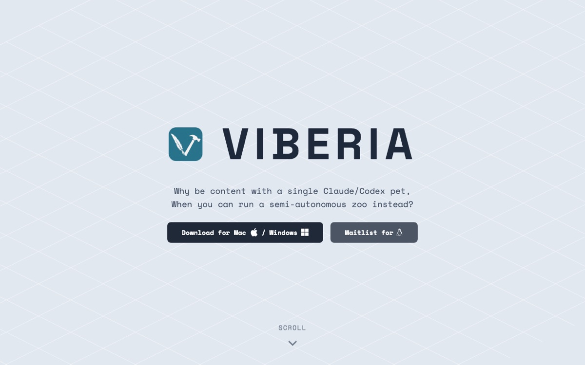 The getviberia.com home page
